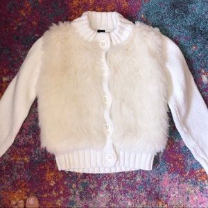 Baby GAP Kids Toddler Faux Fur Knit Sweater | 5